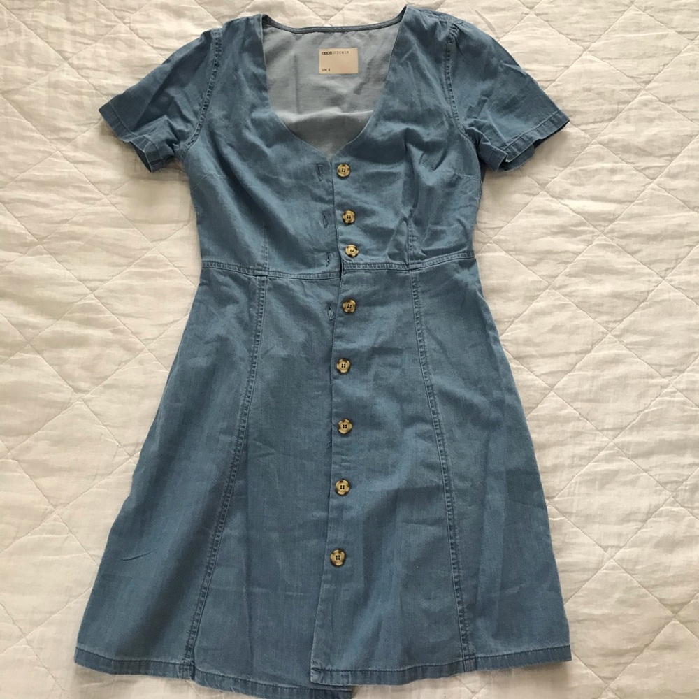 Asos denim dress tall size 4